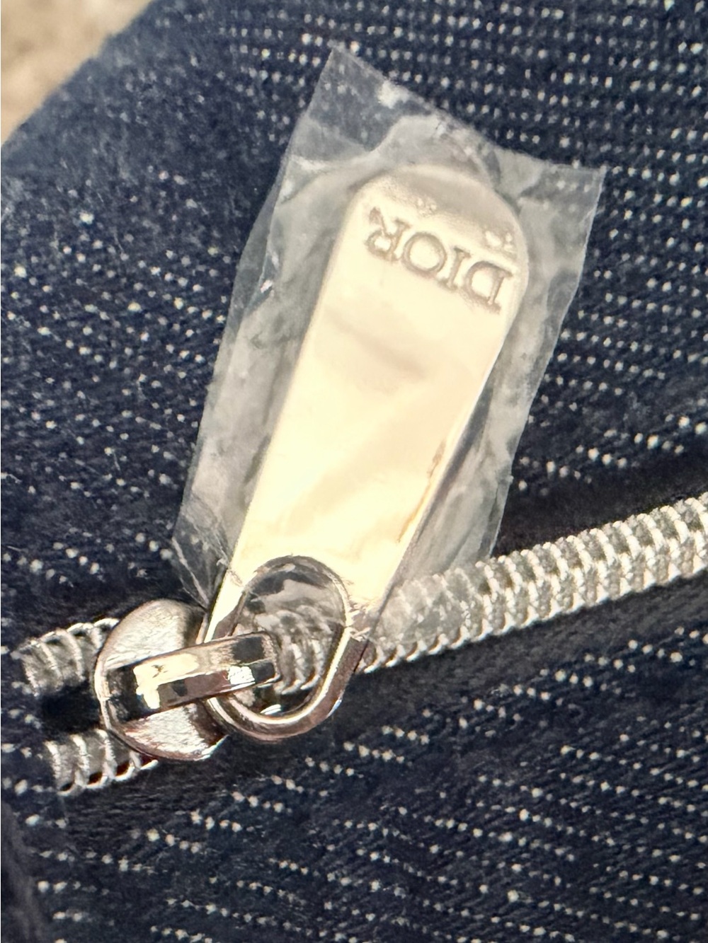 Dior Dark Denim Pouch w Silver Hardware NEW in Box/SEALED in Plastic Bag GWP - Picture 12 of 15